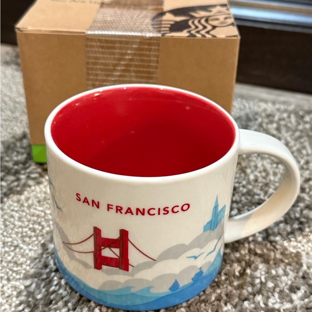 NEW. Starbucks San Francisco “You are Here”, Mug - Red, White, and Blue